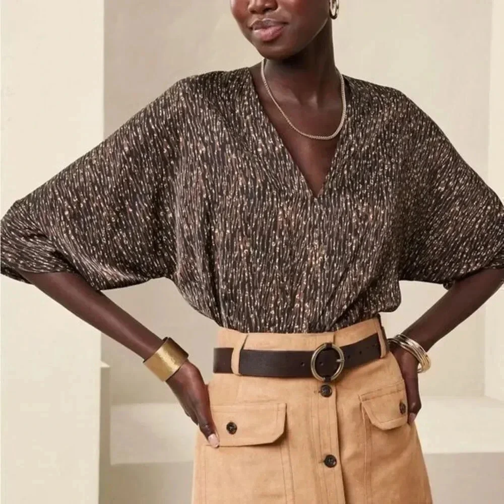 Banana Republic factory V-NECK DOLMAN TOP - Picture 1 of 7